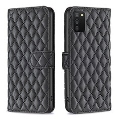 Funda de Cuero Cartera con Soporte Carcasa B11F para Samsung Galaxy A03s Negro