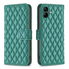 Funda de Cuero Cartera con Soporte Carcasa B11F para Samsung Galaxy A05 Verde