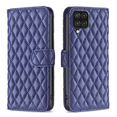 Funda de Cuero Cartera con Soporte Carcasa B11F para Samsung Galaxy A12 Azul