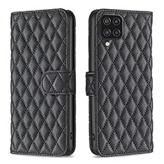 Funda de Cuero Cartera con Soporte Carcasa B11F para Samsung Galaxy A12 Negro