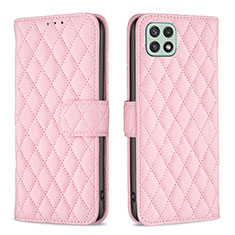 Funda de Cuero Cartera con Soporte Carcasa B11F para Samsung Galaxy A22s 5G Oro Rosa