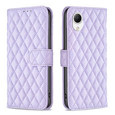 Funda de Cuero Cartera con Soporte Carcasa B11F para Samsung Galaxy A23 5G SC-56C Morado