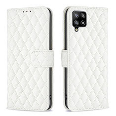 Funda de Cuero Cartera con Soporte Carcasa B11F para Samsung Galaxy A42 5G Blanco