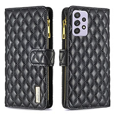 Funda de Cuero Cartera con Soporte Carcasa B11F para Samsung Galaxy A52 4G Negro