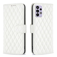 Funda de Cuero Cartera con Soporte Carcasa B11F para Samsung Galaxy A72 4G Blanco