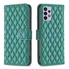 Funda de Cuero Cartera con Soporte Carcasa B11F para Samsung Galaxy A72 4G Verde