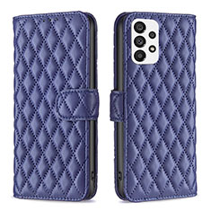 Funda de Cuero Cartera con Soporte Carcasa B11F para Samsung Galaxy A73 5G Azul