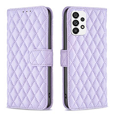 Funda de Cuero Cartera con Soporte Carcasa B11F para Samsung Galaxy A73 5G Morado