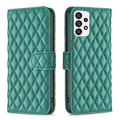 Funda de Cuero Cartera con Soporte Carcasa B11F para Samsung Galaxy A73 5G Verde