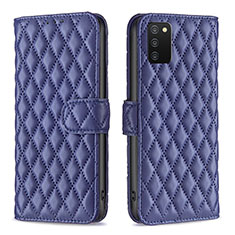 Funda de Cuero Cartera con Soporte Carcasa B11F para Samsung Galaxy F02S SM-E025F Azul