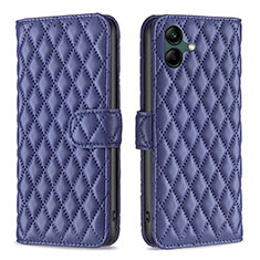 Funda de Cuero Cartera con Soporte Carcasa B11F para Samsung Galaxy F04 Azul