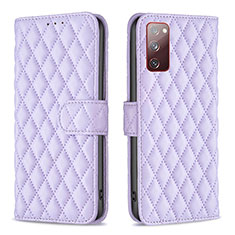 Funda de Cuero Cartera con Soporte Carcasa B11F para Samsung Galaxy S20 FE 4G Morado