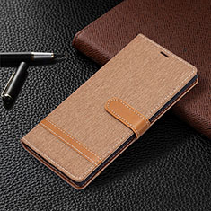 Funda de Cuero Cartera con Soporte Carcasa B11F para Samsung Galaxy S23 Ultra 5G Oro