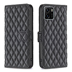 Funda de Cuero Cartera con Soporte Carcasa B11F para Vivo iQOO U5x Negro