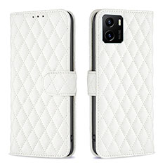 Funda de Cuero Cartera con Soporte Carcasa B11F para Vivo Y01 Blanco