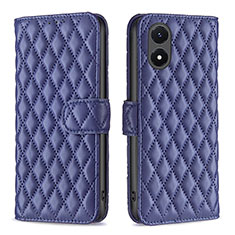 Funda de Cuero Cartera con Soporte Carcasa B11F para Vivo Y02S Azul