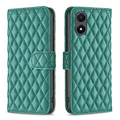 Funda de Cuero Cartera con Soporte Carcasa B11F para Vivo Y02S Verde