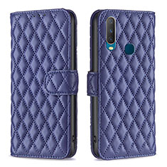 Funda de Cuero Cartera con Soporte Carcasa B11F para Vivo Y11 Azul