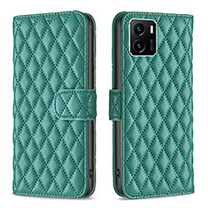 Funda de Cuero Cartera con Soporte Carcasa B11F para Vivo Y15S Verde