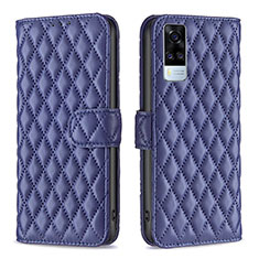 Funda de Cuero Cartera con Soporte Carcasa B11F para Vivo Y51A Azul