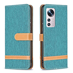 Funda de Cuero Cartera con Soporte Carcasa B11F para Xiaomi Mi 12S Pro 5G Verde