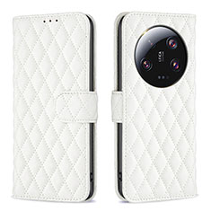 Funda de Cuero Cartera con Soporte Carcasa B11F para Xiaomi Mi 13 Ultra 5G Blanco