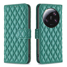 Funda de Cuero Cartera con Soporte Carcasa B11F para Xiaomi Mi 13 Ultra 5G Verde