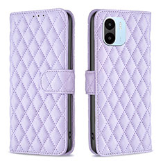 Funda de Cuero Cartera con Soporte Carcasa B11F para Xiaomi Poco C51 Morado