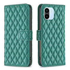 Funda de Cuero Cartera con Soporte Carcasa B11F para Xiaomi Poco C51 Verde