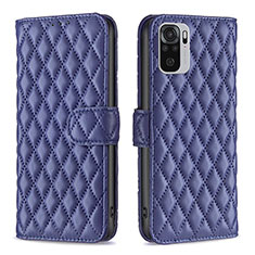 Funda de Cuero Cartera con Soporte Carcasa B11F para Xiaomi Poco M5S Azul