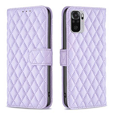 Funda de Cuero Cartera con Soporte Carcasa B11F para Xiaomi Poco M5S Morado