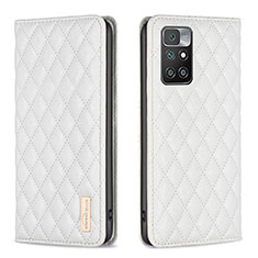 Funda de Cuero Cartera con Soporte Carcasa B11F para Xiaomi Redmi 10 (2022) Blanco