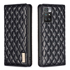 Funda de Cuero Cartera con Soporte Carcasa B11F para Xiaomi Redmi 10 (2022) Negro