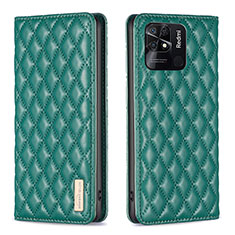 Funda de Cuero Cartera con Soporte Carcasa B11F para Xiaomi Redmi 10 India Verde