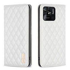 Funda de Cuero Cartera con Soporte Carcasa B11F para Xiaomi Redmi 10 Power Blanco