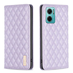 Funda de Cuero Cartera con Soporte Carcasa B11F para Xiaomi Redmi 10 Prime Plus 5G Morado