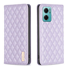 Funda de Cuero Cartera con Soporte Carcasa B11F para Xiaomi Redmi 11 Prime 5G Morado