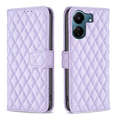 Funda de Cuero Cartera con Soporte Carcasa B11F para Xiaomi Redmi 13C Morado