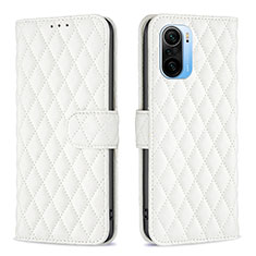 Funda de Cuero Cartera con Soporte Carcasa B11F para Xiaomi Redmi K40 Pro 5G Blanco