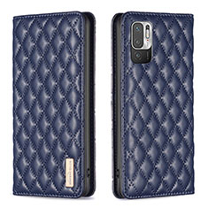 Funda de Cuero Cartera con Soporte Carcasa B11F para Xiaomi Redmi Note 10 5G Azul