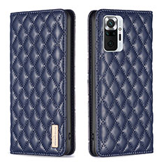 Funda de Cuero Cartera con Soporte Carcasa B11F para Xiaomi Redmi Note 10 Pro Max Azul