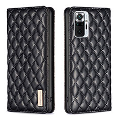 Funda de Cuero Cartera con Soporte Carcasa B11F para Xiaomi Redmi Note 10 Pro Max Negro