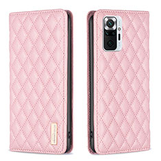 Funda de Cuero Cartera con Soporte Carcasa B11F para Xiaomi Redmi Note 10 Pro Max Oro Rosa