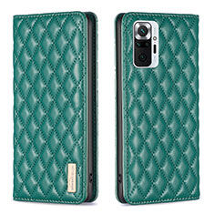 Funda de Cuero Cartera con Soporte Carcasa B11F para Xiaomi Redmi Note 10 Pro Max Verde