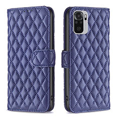 Funda de Cuero Cartera con Soporte Carcasa B11F para Xiaomi Redmi Note 10S 4G Azul