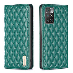 Funda de Cuero Cartera con Soporte Carcasa B11F para Xiaomi Redmi Note 11 4G (2021) Verde