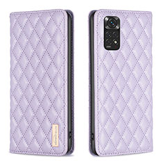 Funda de Cuero Cartera con Soporte Carcasa B11F para Xiaomi Redmi Note 11 4G (2022) Morado