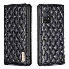 Funda de Cuero Cartera con Soporte Carcasa B11F para Xiaomi Redmi Note 11 Pro 4G Negro