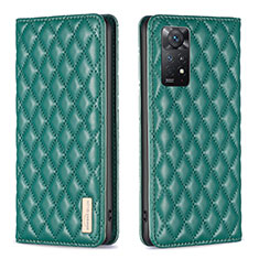 Funda de Cuero Cartera con Soporte Carcasa B11F para Xiaomi Redmi Note 11 Pro 5G Verde