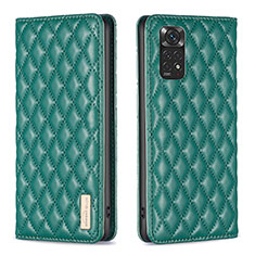 Funda de Cuero Cartera con Soporte Carcasa B11F para Xiaomi Redmi Note 11S 4G Verde